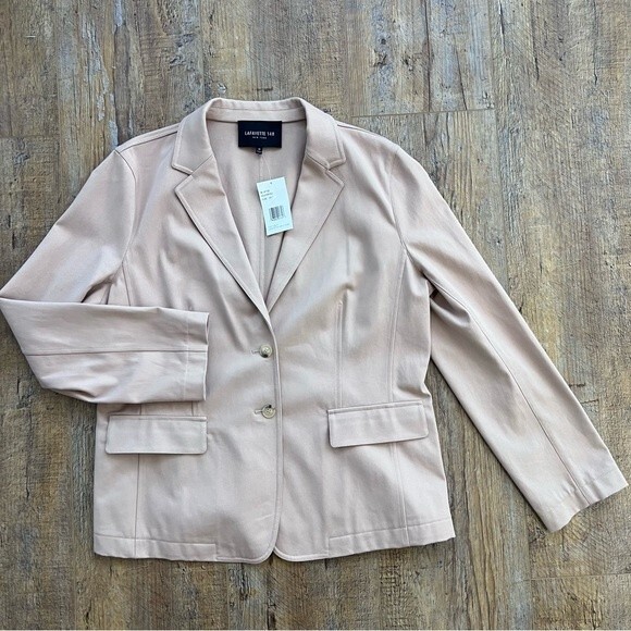 NWT! LAFAYETTE 148 casual cotton two button BLAZER 12 - Picture 3 of 9